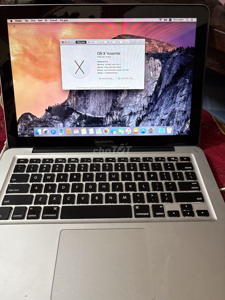 Apple MacBook Pro 13-inch i7 8GB 2012. Mua bán Laptop tại Huyện Tứ Kỳ Hải Dương được đăng bởi Tuyet NguyenAnh hình 1