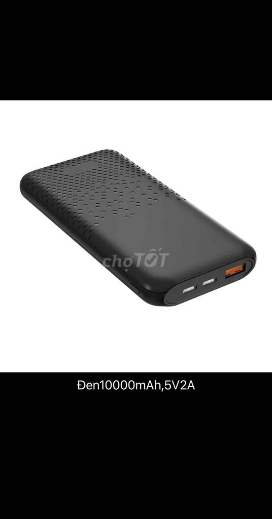 Sạc dự phòng 10000mAh Đen Sạc nhanh. Mua bán Phụ kiện (Màn hình, Chuột...) tại Thị xã Bến Cát Bình Dương được đăng bởi Thạch Bé hình 1