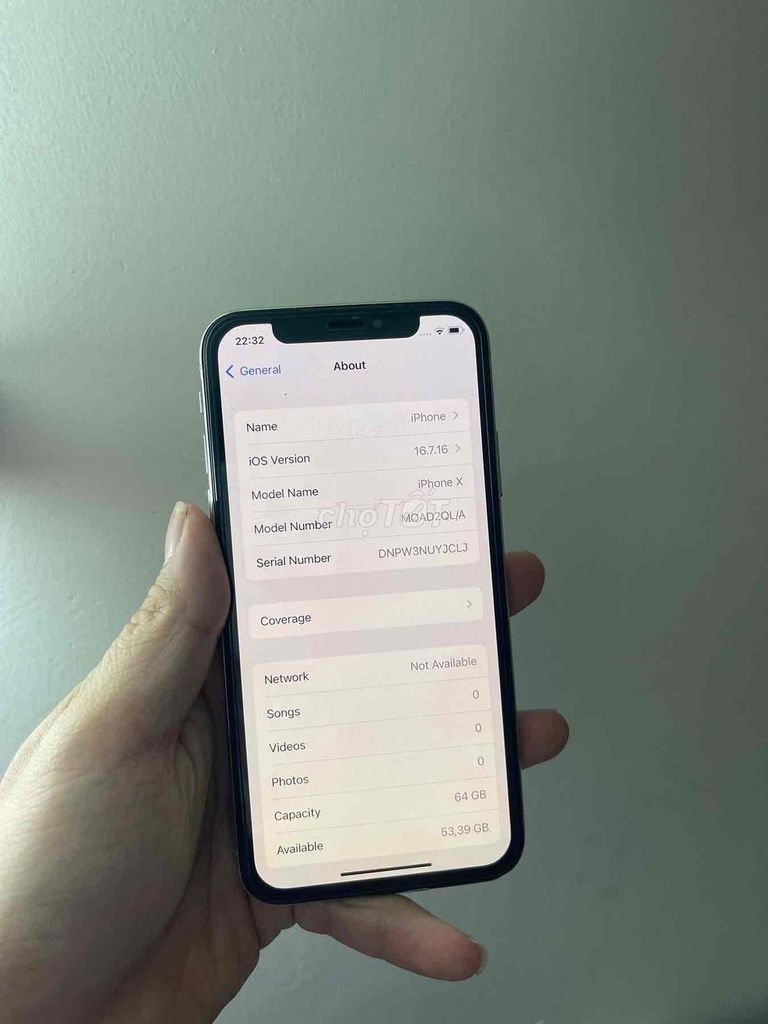 Apple iPhone X 64GB GX OLED 100%. Mua bán Điện thoại tại Thành phố Thủ Đức Tp Hồ Chí Minh được đăng bởi quynh anh hình 1