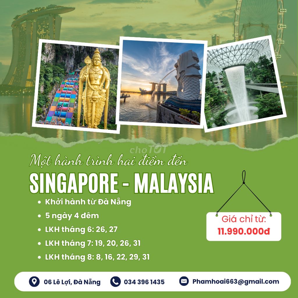 TOUR SINGAPORE - MALAYSIA 5 NGÀY 4 ĐÊM