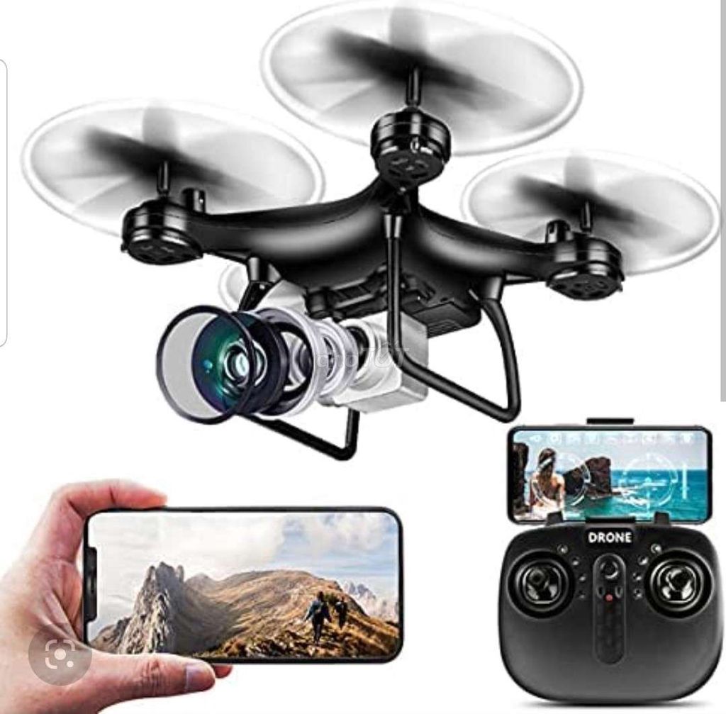Máy quay phim flycam drone s8 hd pin lâu