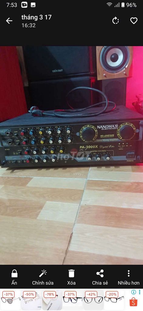 Amply NANOMAX PA-2000X nguyên zin. Mua bán Tivi, Âm thanh tại Quận Gò Vấp Tp Hồ Chí Minh được đăng bởi tài lộc hình 1