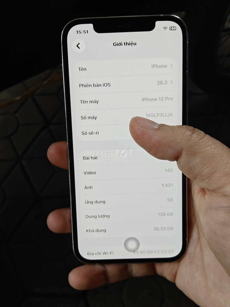iPhone 12 Pro 128GB Trắng. Mua bán Điện thoại tại Thành phố Quảng Ngãi Quảng Ngãi được đăng bởi Tên chưa cung cấp hình 1