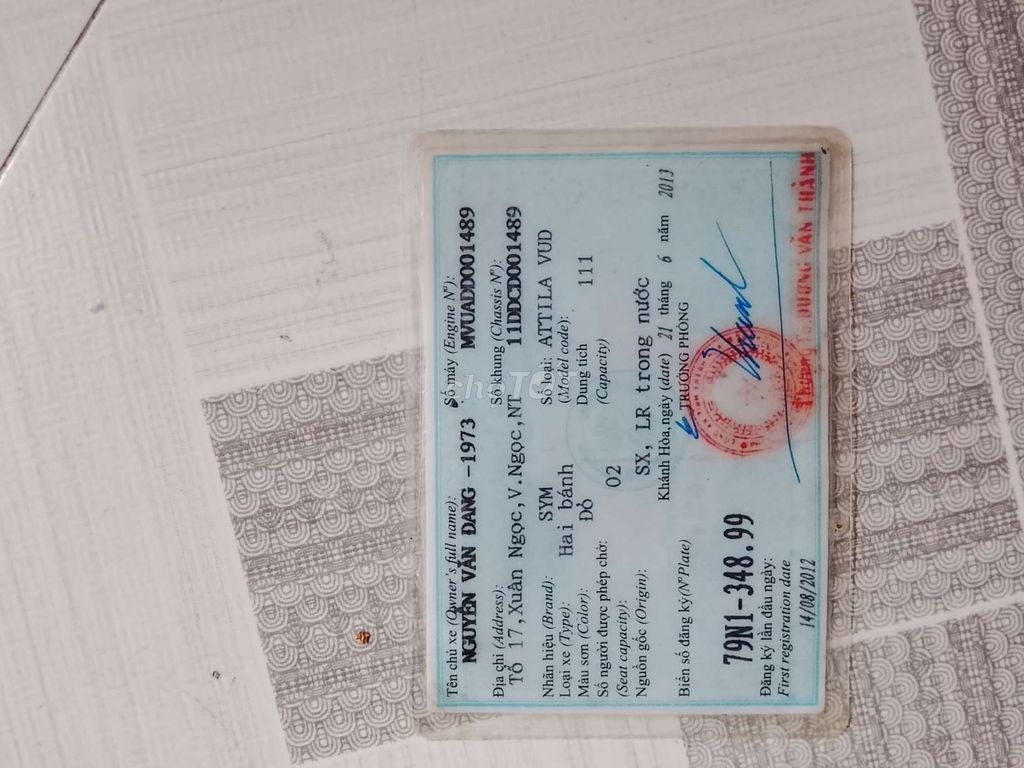 SYM Attila Elizabeth FI 2013 Đỏ. Mua bán Xe máy tại Thành phố Nha Trang Khánh Hòa được đăng bởi TNT  hình 4