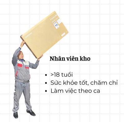 [GẤP, KO CẦN KN] NV KHO THANH TRÌ