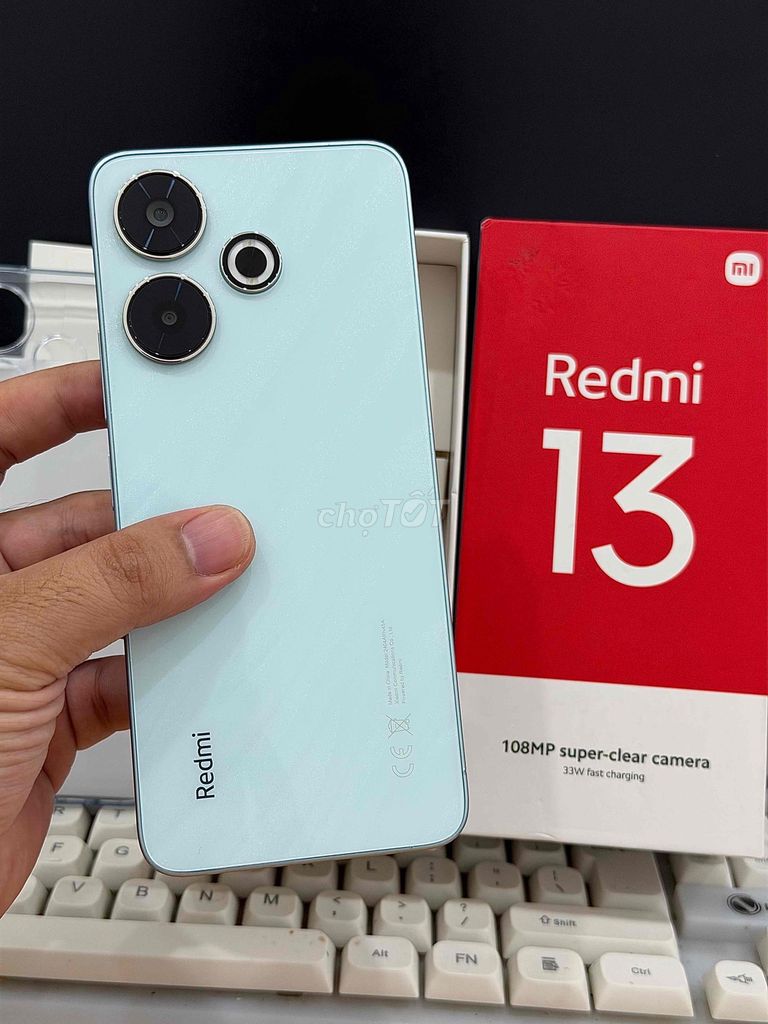 Xiaomi Redmi 13 128GB Xanh Full Box BH 6/2026. Mua bán Điện thoại tại Quận Ninh Kiều Cần Thơ được đăng bởi Cầm Đồ Tấn Lợi hình 1