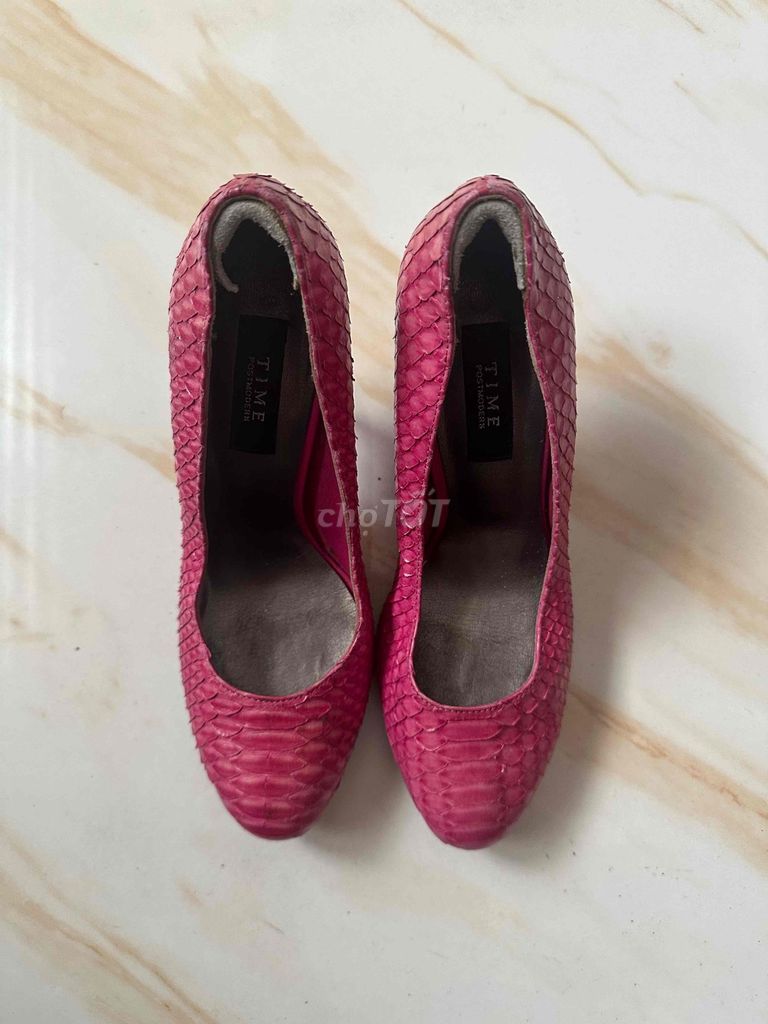 Giày cao gót TIME hoạ tiết da rắn Nữ, size 36-37. Mua bán Giày dép tại Quận Cẩm Lệ Đà Nẵng được đăng bởi Anh Duy hình 1