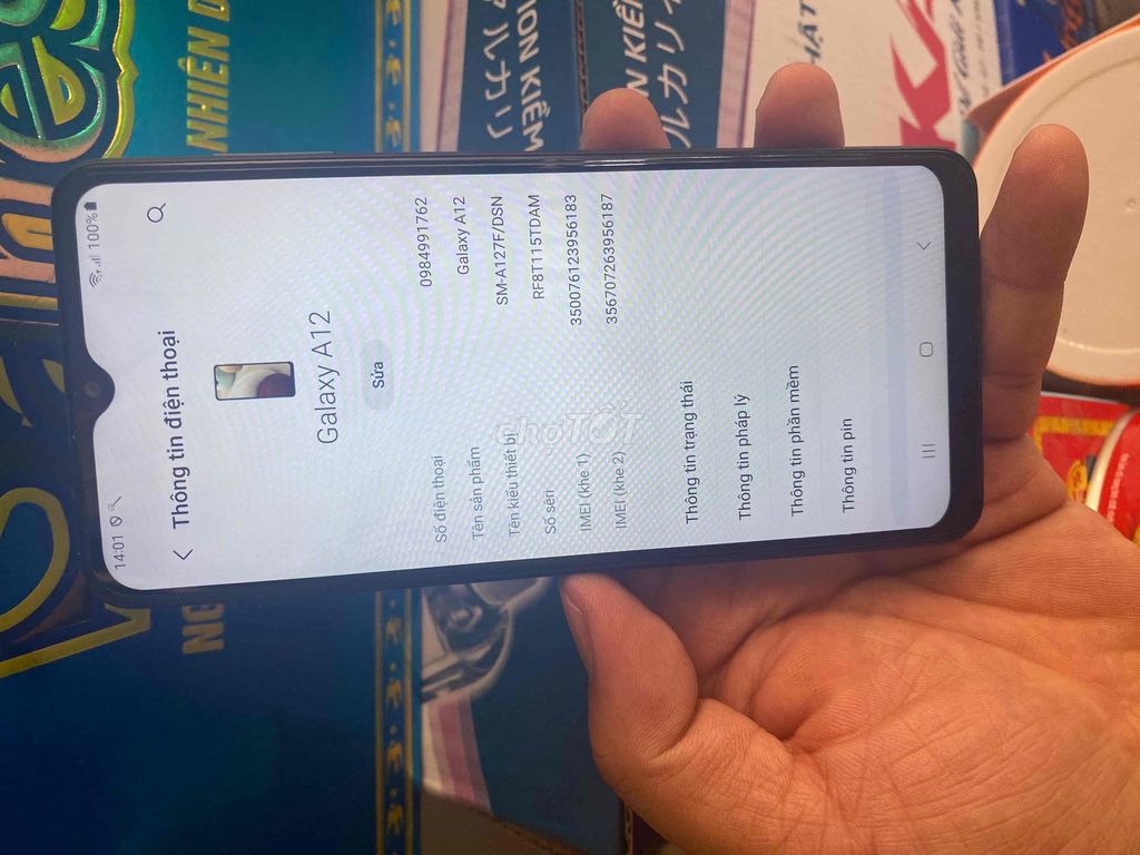 Samsung A12 Nguyên zin đẹp màn zin 4/128