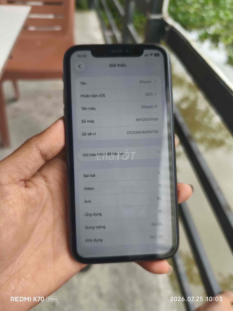 Apple iPhone 11 64GB Đen Like New. Mua bán Điện thoại tại Thành phố Vị Thanh Hậu Giang được đăng bởi nguyễn tân hình 1