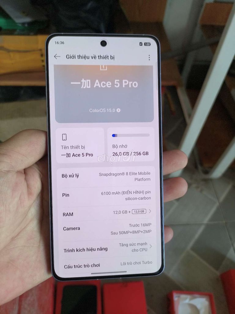 One plus ACE 5 Pro 5G fullbox chíp 8 gen 4