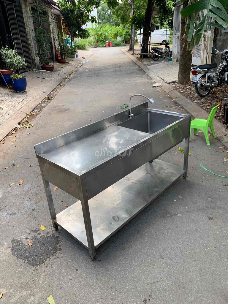 Bồn rửa Inox 2 tầng 60cm x 1m6 x 85cm. Mua bán Dụng cụ nhà bếp tại Huyện Bình Chánh Tp Hồ Chí Minh được đăng bởi Đồ Củ Đức Hiền hình 1