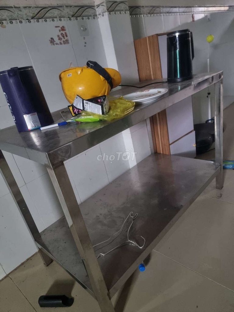 Bàn inox 2 tầng 120x60x80cm. Mua bán Bàn ghế tại Thành phố Thủ Đức Tp Hồ Chí Minh được đăng bởi Bố em Mèo hình 1