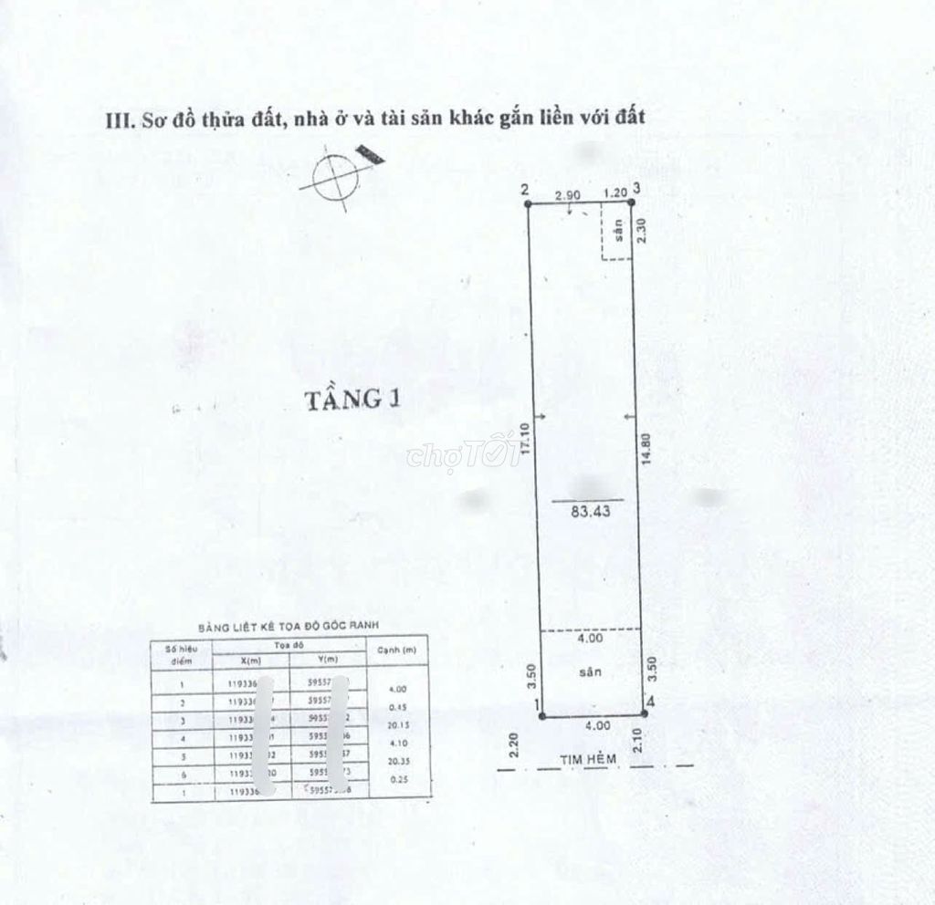 Nhà cấp 4 hẻm 8m diện tích 4*21m đường Tân Hương, Q.Tân Phú