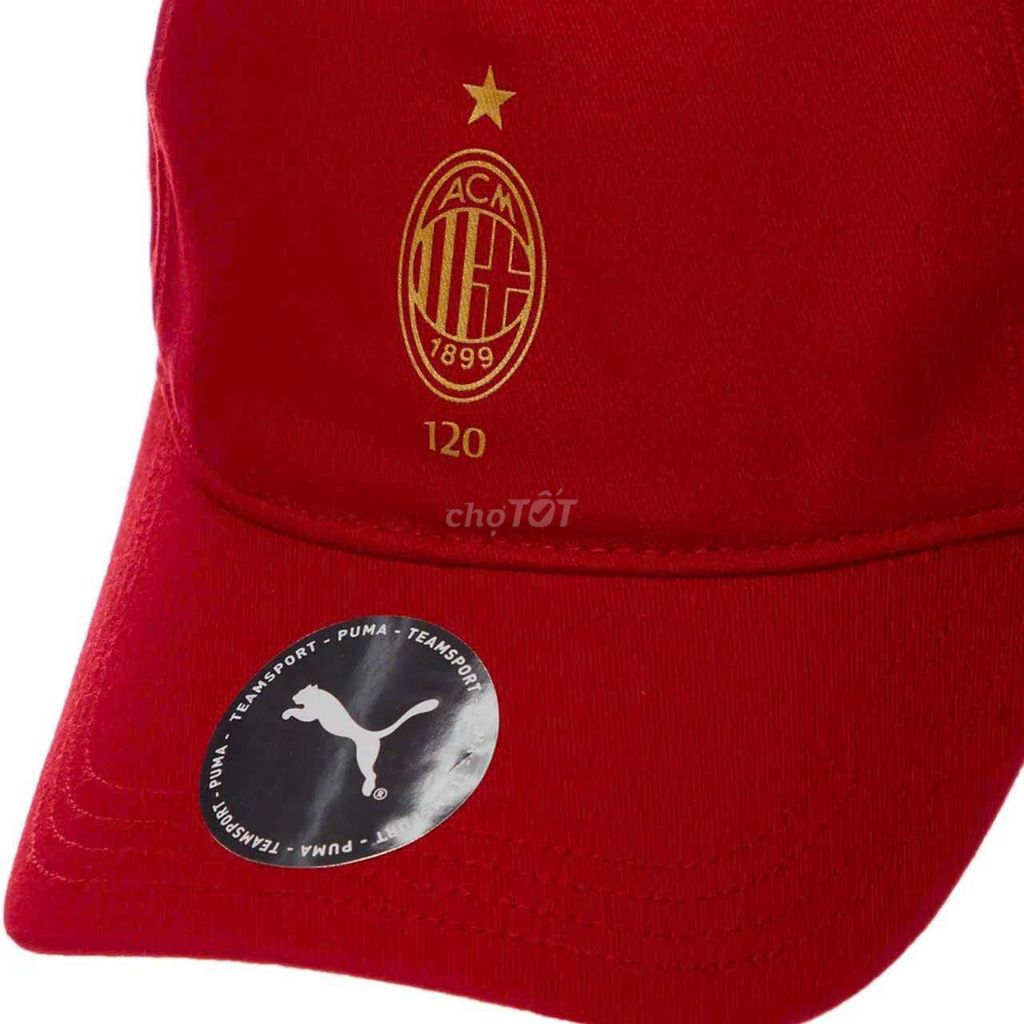 Nón AC Milan. 120 Anniversary. New Tem Tag.