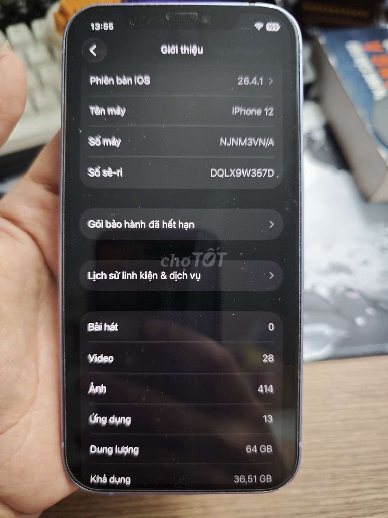 Apple iPhone 12 64GB Tím Đã qua sử dụng. Mua bán Điện thoại tại Quận 7 Tp Hồ Chí Minh được đăng bởi Hồng Thái hình 1
