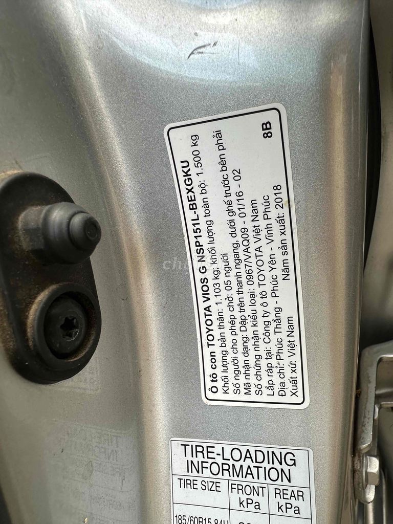 Toyota Vios 2018 1.5G - tự động 5 chỗ đẹp. Mua bán Ô tô tại Quận Bình Thạnh Tp Hồ Chí Minh được đăng bởi phuongneo hình 4