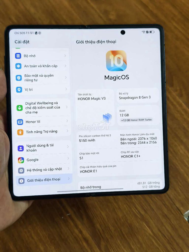 Honor Magic V3 12GB/512GB Đen Đã sử dụng. Mua bán Điện thoại tại Quận Thanh Xuân Hà Nội được đăng bởi KING STORE hình 1