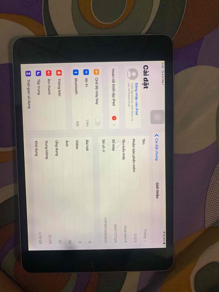 Apple iPad mini 4 32GB Bạc. Mua bán Máy tính bảng tại Thành phố Biên Hòa Đồng Nai được đăng bởi Hữu Thắng hình 1