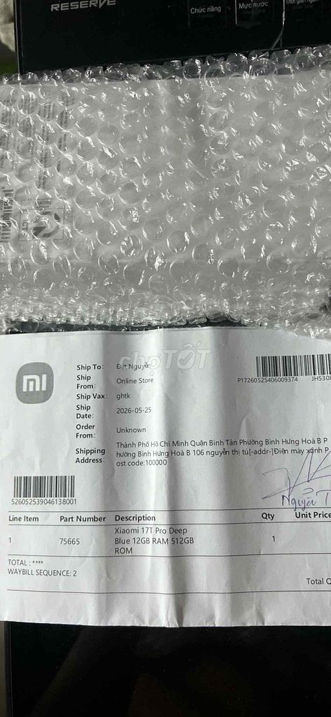 Xiaomi 17T Pro 12GB/512GB Xanh 100% New Seal. Mua bán Điện thoại tại Quận 3 Tp Hồ Chí Minh được đăng bởi B ENT hình 1