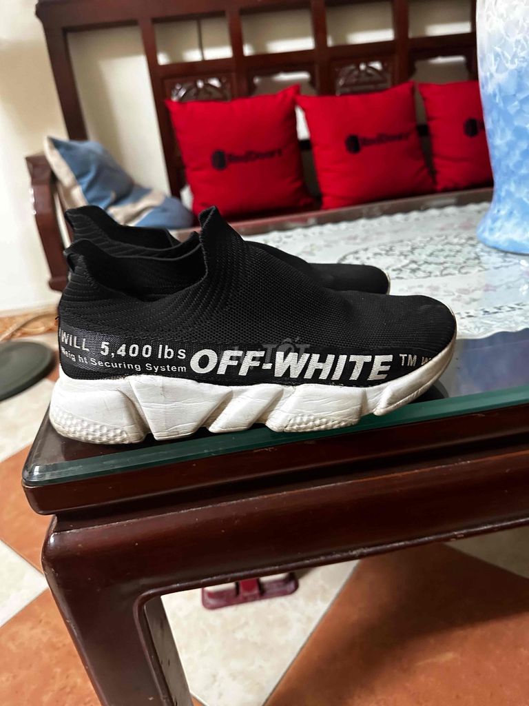 Giày thể thao Off-White Nam Đen size 41. Mua bán Giày dép tại Quận Hai Bà Trưng Hà Nội được đăng bởi Trần H A hình 3