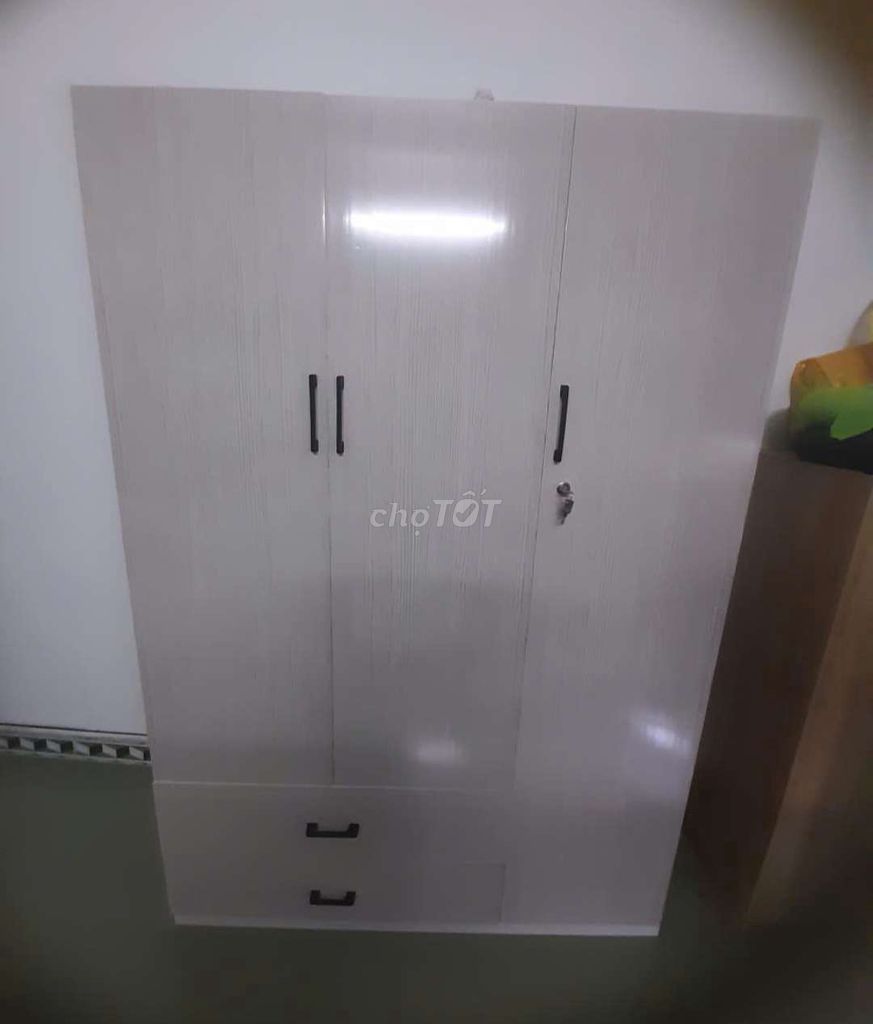 TỦ NHỰA ĐÀI LOAN 3 CÁNH MÀU VÂN GỖ SỒI. Mua bán Tủ, kệ gia đình tại Quận Bình Thạnh Tp Hồ Chí Minh được đăng bởi Tủ nhựa đài loan hoàng quân hình 1