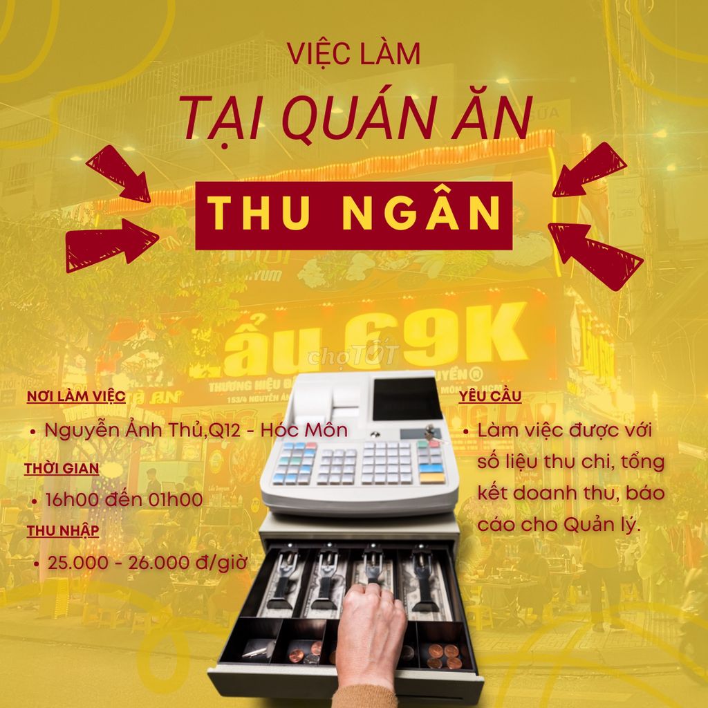 THU NGÂN quán lẩu, ca chiều tối