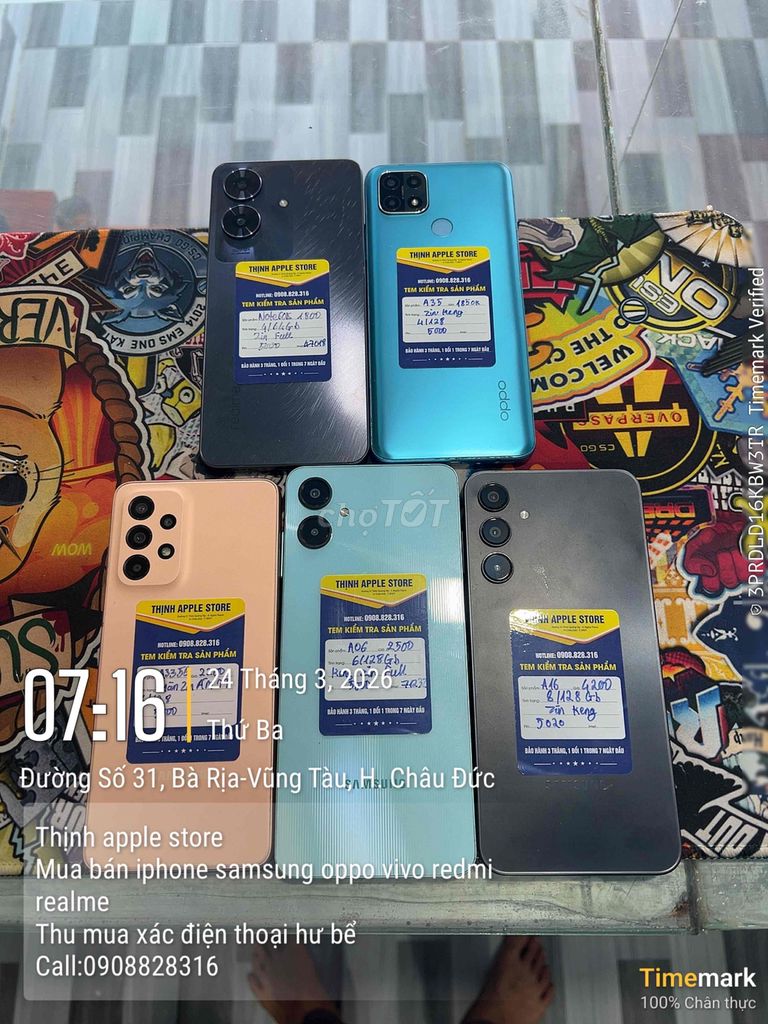 Samsung oppo vivo realme. Mua bán Điện thoại tại Huyện Châu Đức Bà Rịa - Vũng Tàu được đăng bởi võ văn thịnh hình 1