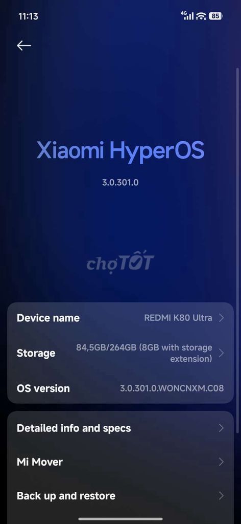 Xiaomi K80 Ultra 256GB Xám. Mua bán Điện thoại tại Huyện Gò Công Tây Tiền Giang được đăng bởi giao luu hình 1
