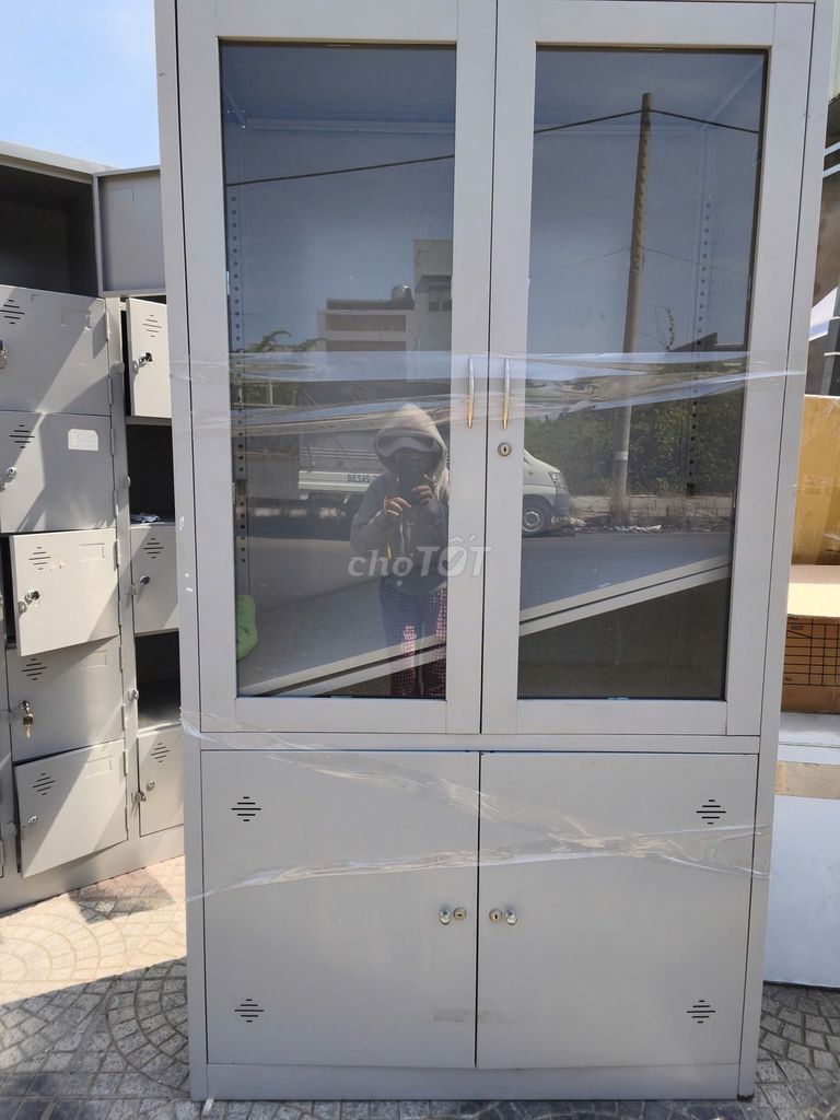 Tủ hồ sơ kim loại xám 100x45x183cm. Mua bán Đồ dùng văn phòng tại Quận Ngũ Hành Sơn Đà Nẵng được đăng bởi Đồ Cũ TTpro hình 1