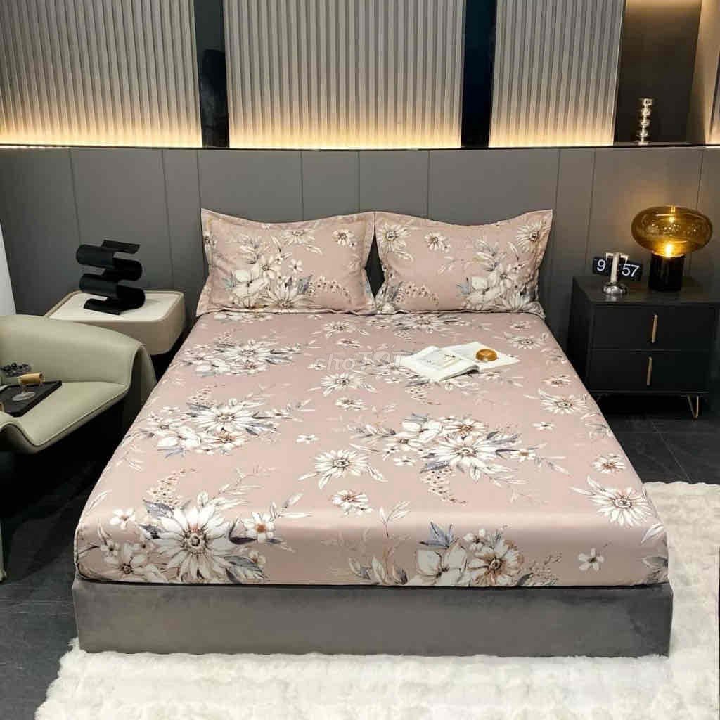 Bộ ga trải giường Lụa Thái Hồng Hoa 2mx2m2. Mua bán Giường, chăn ga gối nệm tại Huyện Gia Lâm Hà Nội được đăng bởi Anh Dang Phuong hình 1