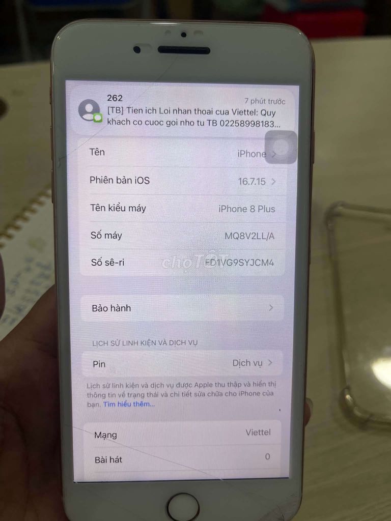 Apple iPhone 8 Plus Vàng hồng Like New. Mua bán Điện thoại tại Quận 12 Tp Hồ Chí Minh được đăng bởi Quách Minh hình 1