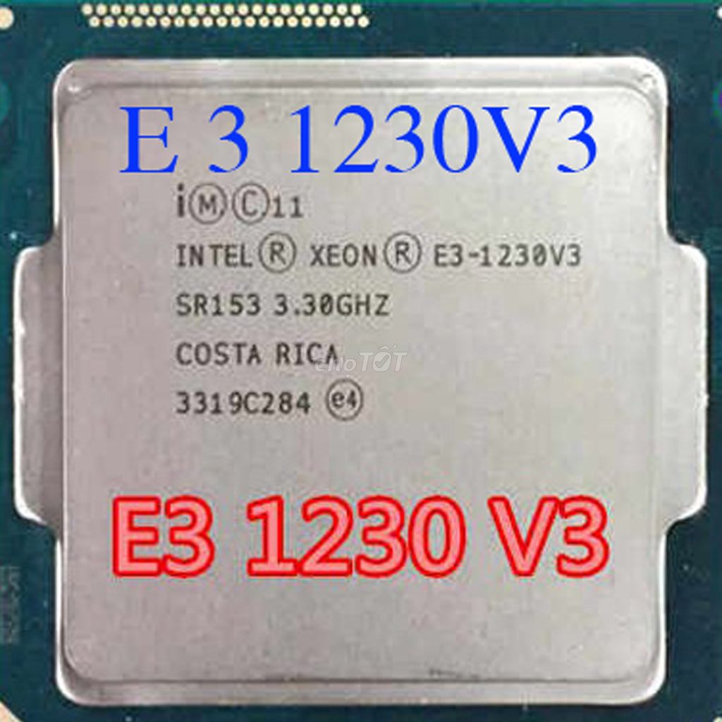 CPU XEON 1230V3  MẠNH = I7 4770 - CHÂN VÀNG CHÓE