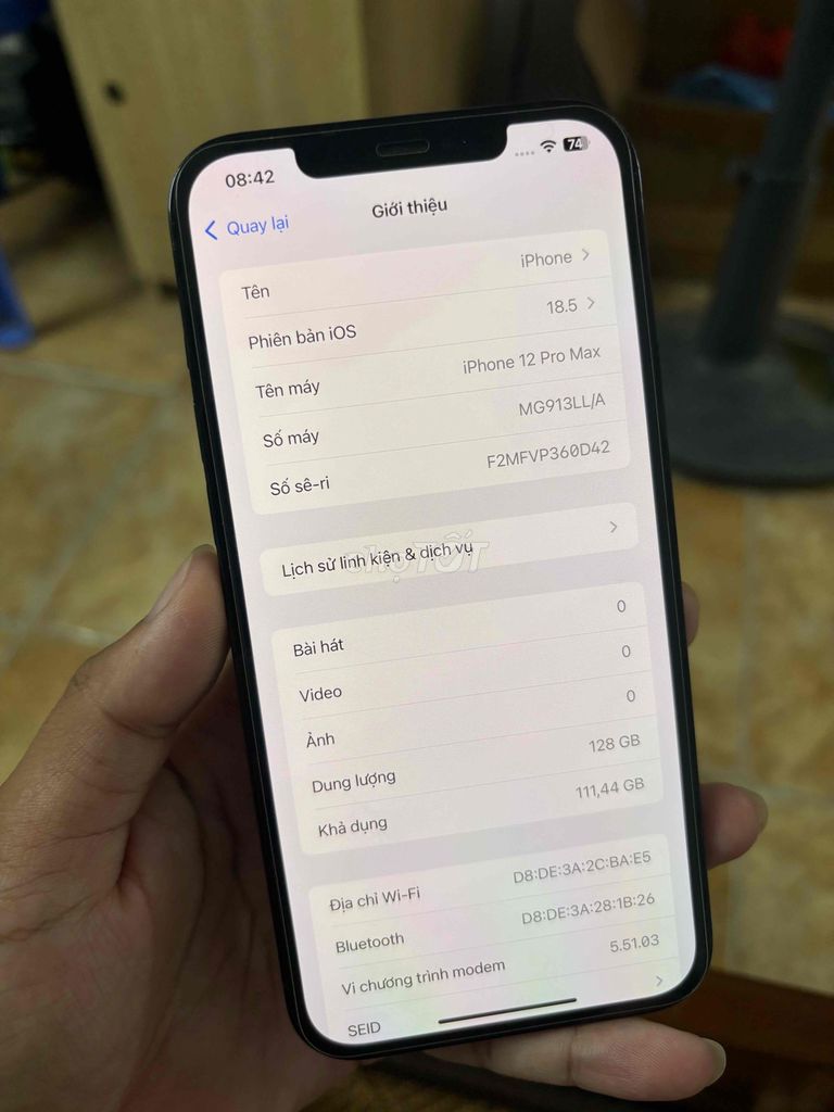 12prm lock 128gb eid zin fullcn bán or gl. Mua bán Điện thoại tại Quận Cầu Giấy Hà Nội được đăng bởi Hoàng Khánh hình 1