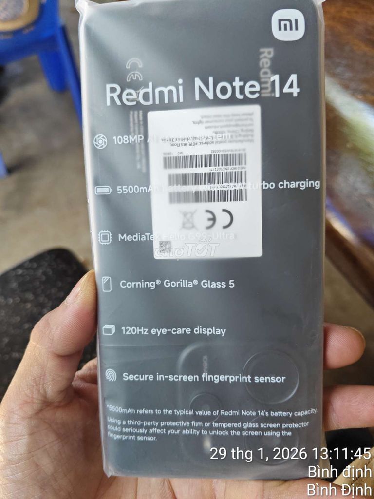 Xiaomi Redmi Note 14 Đen. Mua bán Điện thoại tại Huyện Phù Cát Bình Định được đăng bởi Long Võ hình 1