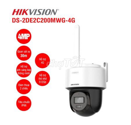Camera Hikvision DS-2DE2C400MWG-4G. Mua bán Máy ảnh, Máy quay tại Thành phố Tuy Hòa Phú Yên được đăng bởi NGỌC VY HCM hình 1