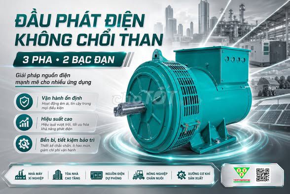 Đầu phát điện 31kVA 380V 50Hz. Mua bán Đồ chuyên dụng, Giống nuôi trồng tại Quận Bình Tân Tp Hồ Chí Minh được đăng bởi CƠ ĐIỆN TÂN THÀNH TÀI hình 1