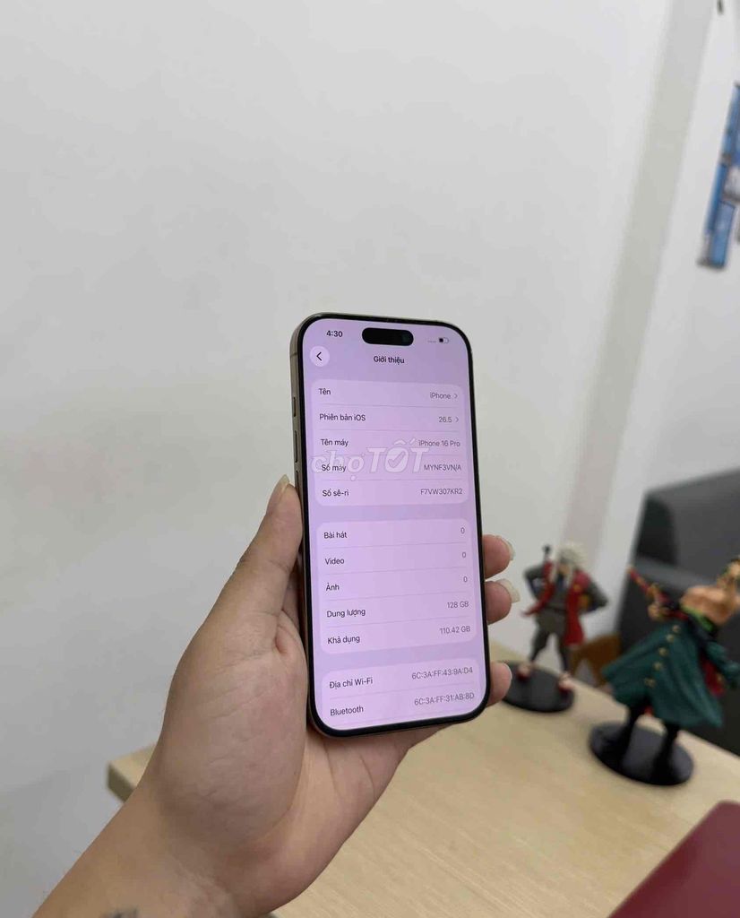 Apple iPhone 16 Pro 128GB Vàng Đã sử dụng. Mua bán Điện thoại tại Quận Đống Đa Hà Nội được đăng bởi KT Hà Nội Mobile hình 1