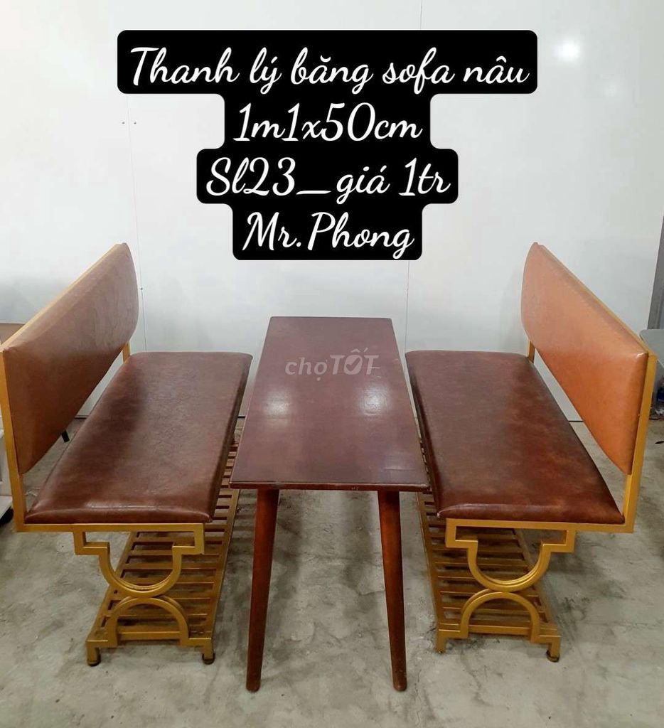 Thanh lý hàng tồn băng sofa nâu giá 1tr tphcm