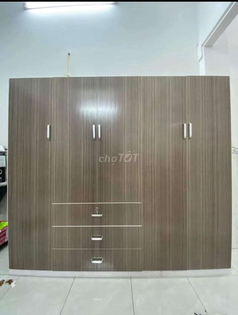 TỦ NHỰA ĐÀI LOAN 5 CÁNH MÀU XÁM VÂN GỖ. Mua bán Tủ, kệ gia đình tại Thành phố Dĩ An Bình Dương được đăng bởi Tủ nhựa đài loan hoàng quân hình 1