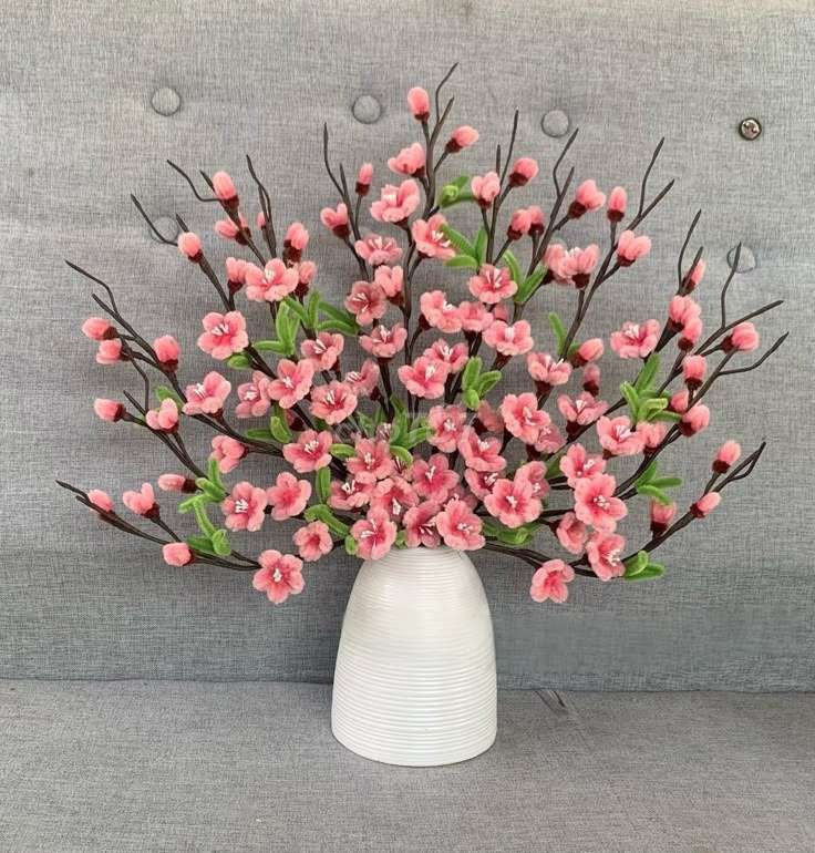 Bình hoa trang trí Kẽm nhung Hồng. Mua bán Cây cảnh, đồ trang trí tại Thành phố Đà Lạt Lâm Đồng được đăng bởi Tiệm bánh Thanh Hà hình 1