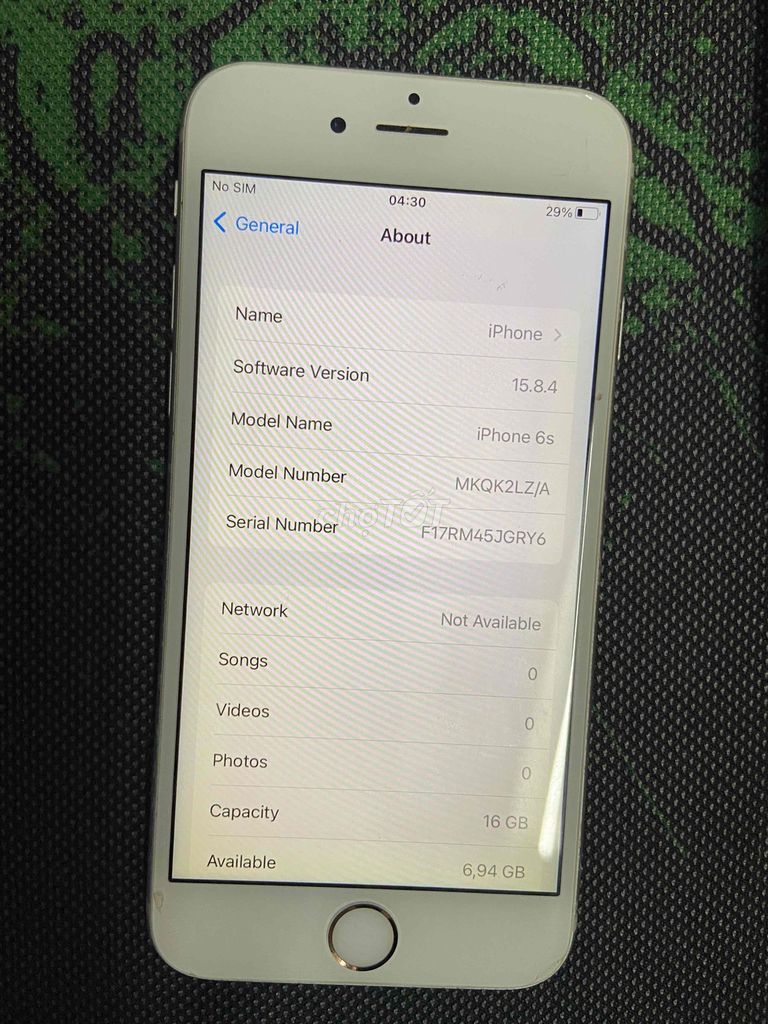 Apple iPhone 6s 16GB Bạc Mất vân tay. Mua bán Điện thoại tại Quận Thanh Khê Đà Nẵng được đăng bởi thắng hình 1