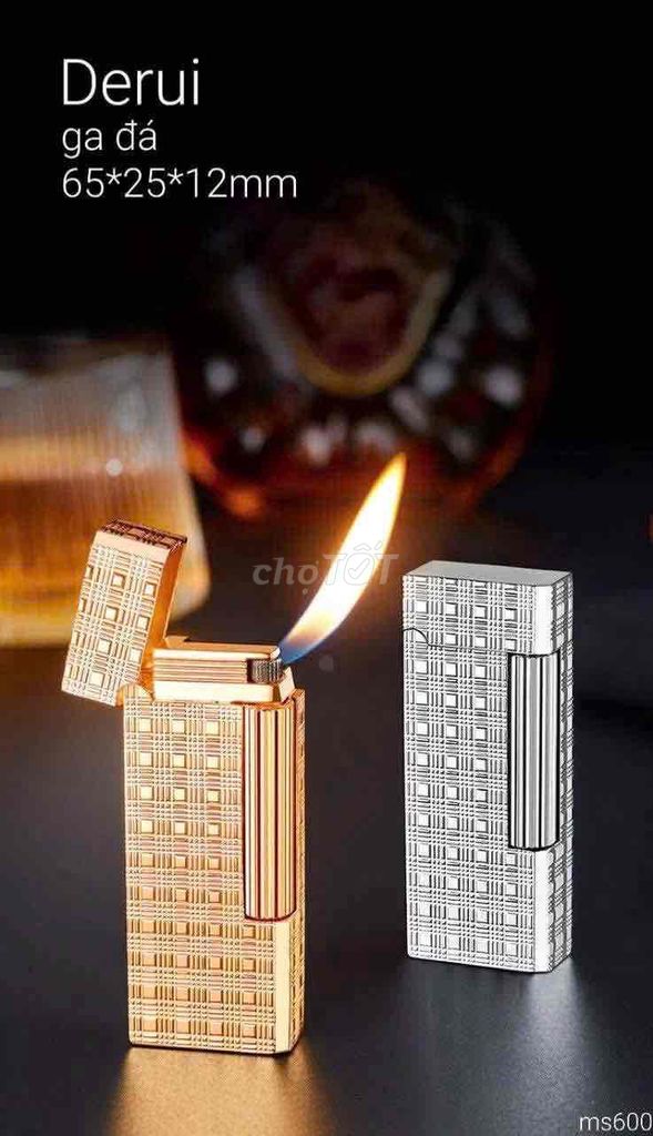 Bật lửa Derui Kim loại Vàng. Mua bán Đồ sưu tầm, đồ cổ tại Thành phố Rạch Giá Kiên Giang được đăng bởi Đức Bảo Trần hình 1