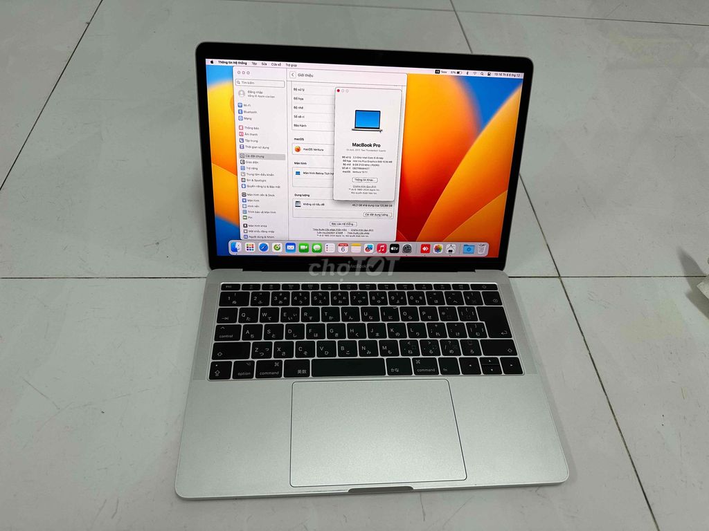 Macbook Pro 13 2017 i5 2.3ghz 8gb 128gb nguyên zin