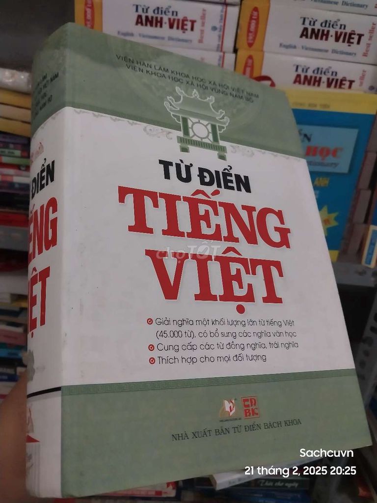 TỪ ĐIỂN TIẾNG VIỆT 45.000 TỪ 
Sách đẹp