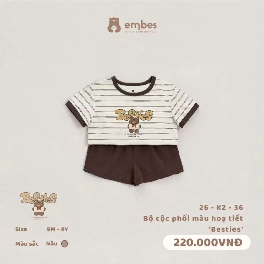 Bộ Embes 9-12m. Mua bán Mẹ và bé tại Quận Ngũ Hành Sơn Đà Nẵng được đăng bởi Hà Nguyễn hình 1