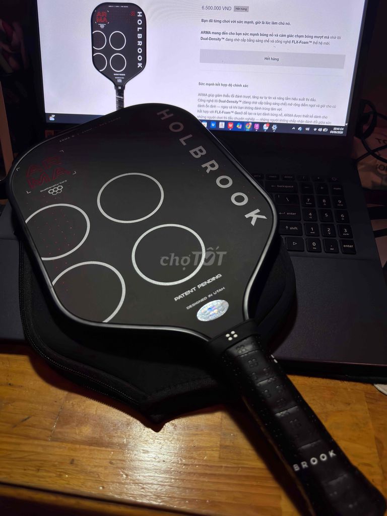 Vợt Pickleball Holbrook Arma S Đen 14mm. Mua bán Đồ thể thao, Dã ngoại tại Thành phố Thủ Đức Tp Hồ Chí Minh được đăng bởi Khanh nio hình 1