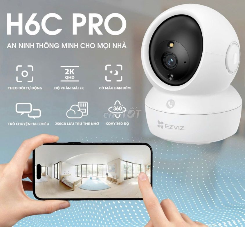 Camera EZVIZ H6C Pro 3MP trong nhà xoay sắc nét