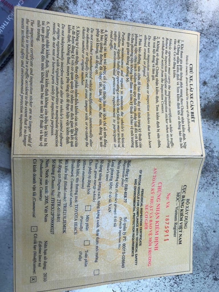 Toyota Hiace 2005 Commuter 2.7 - 70000 km. Mua bán Ô tô tại Huyện Củ Chi Tp Hồ Chí Minh được đăng bởi Truong Vu hình 14