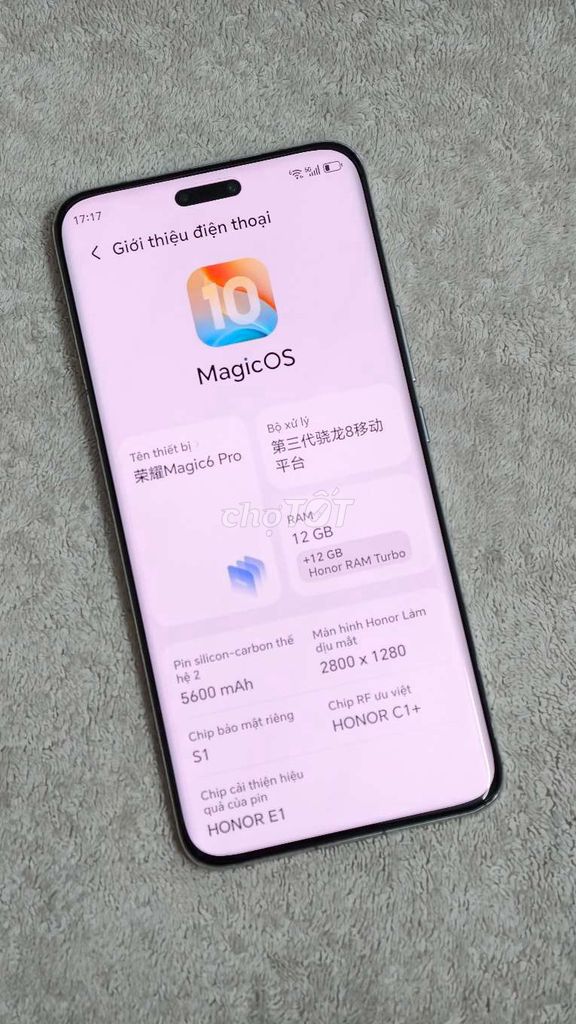 Honor Magic 6 Pro 256GB Trắng B or G. Mua bán Điện thoại tại Quận 1 Tp Hồ Chí Minh được đăng bởi Bảo SG hình 1