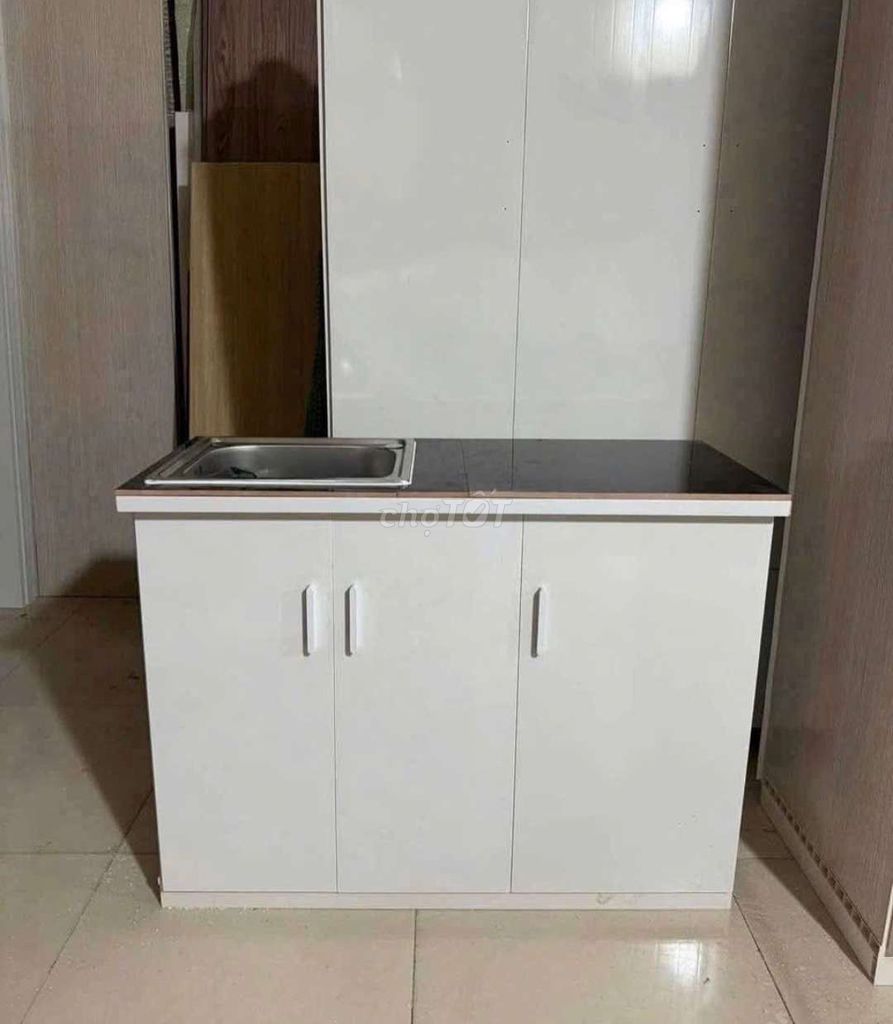 TỦ BẾP DI ĐỘNG NHỰA 1M05 SẴN BỒN ĐƠN MẶT GẠCH MEN . Mua bán Tủ, kệ gia đình tại Quận Bình Thạnh Tp Hồ Chí Minh được đăng bởi Tủ nhựa đài loan hoàng quân hình 1